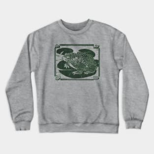 Bull frog on lilly pad Crewneck Sweatshirt